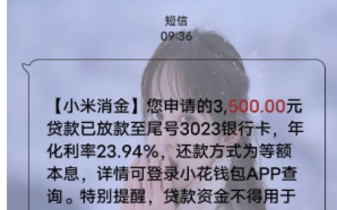 小花钱包成功下款 3500 元！征信差也有希望？