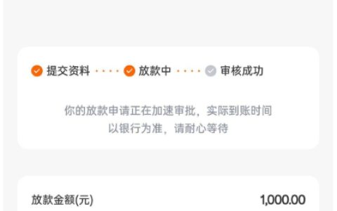 橙小花复借成功下款 1000 元！借款经历分享