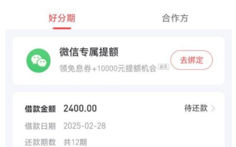 好分期竟还能下款 2400 元，征信有逾期、查询多！