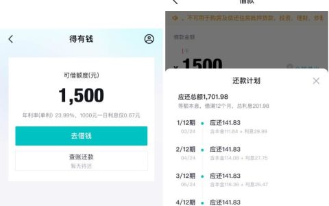 得物得有钱下款 1500 元！资质乱也有希望？