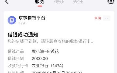 京东借钱匹配度小满：两千额度成功下款，小额借款也能解急！