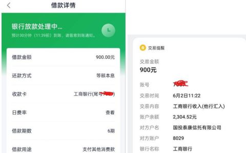 360 借款两笔下款经历：泰康信托放款，查询多也能快速到账