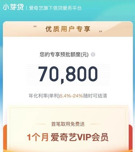 爱奇艺小芽贷征信花能过吗？下款速度及申请情况详解