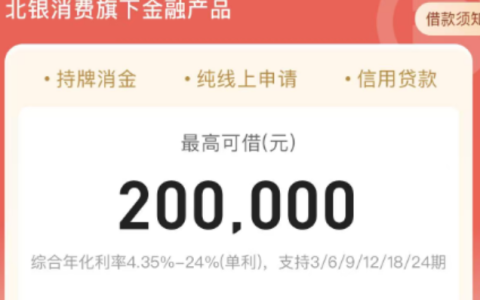 北银消费金融 E 点贷好申请吗？最高额度有多少？