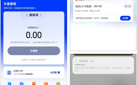 征信有两条 90 天逾期，小米商城天星借钱仍下款 2000 元且秒到账