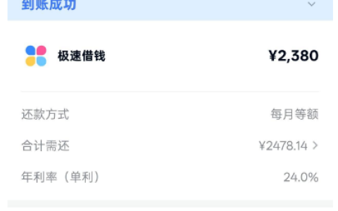 分期乐申请 5000 元额度仅获批 2380 元，间隔 20 天后借款秒到账