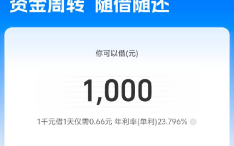 支付宝经营贷秒出 1000 元额度，借款利率和申请情况参考