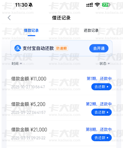 信用飞点 179 元提额卡后 20 分钟到账，本月已成功下款中邮、长银、宜口袋多笔借款