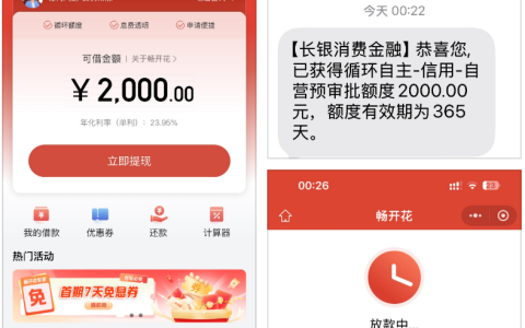 长银畅开花有人小程序申 2000 元秒到账，也有人出额度不下款还进黑屋，这些情况要注意