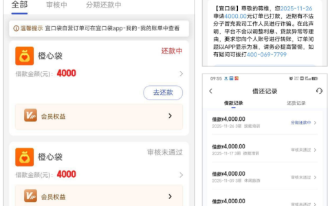 宜口袋 + 橙心贷双平台放款却双扣会员费？信用卡逾期多年也能批，退费攻略亲测可参考