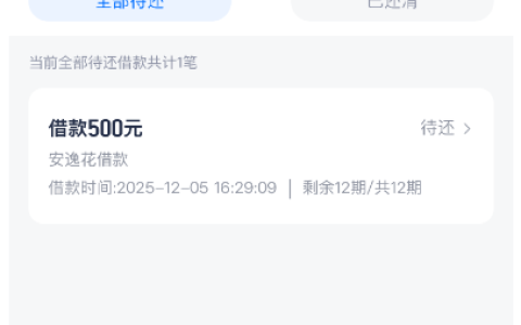 安逸花 4 年首次下款实测：支付宝申请 1500 额度借 500 秒到，剩余 1000 还能借吗