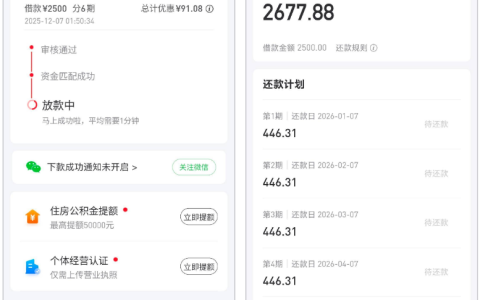 好分期注销再注册能下款吗？2500 元秒通过到账，查百行征信出额不代表放款