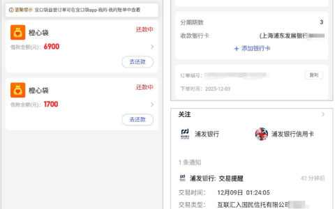 橙心贷（橙心袋）第二笔下款 6900 元！有逾期也能批？浦发卡拦截技巧分享