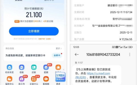 安逸花黑征信也能下款？600 额度提至 2 万 秒下 17200 元 用户实测分享