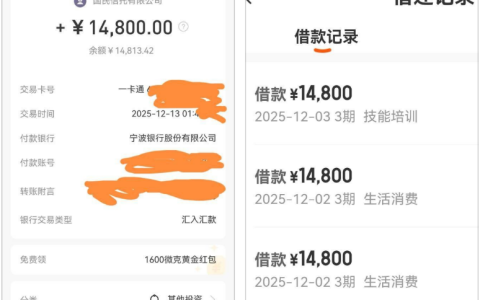 橙心袋二次下款成功！有逾期 + 代偿记录仍批 14800 元，12 月放款实测 + 申请细节分享