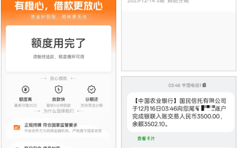 橙心袋宜口袋逾期近 1 年仍下款 3500 元！换手机号申请 + 农行卡限额被扣 200，担保公司放款实测