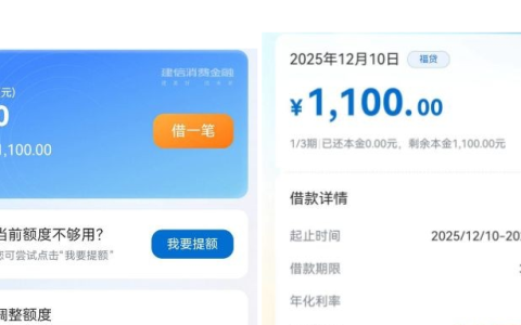 建行福袋下款 1100 元实测！多次申请失败后获批，建信消费金融 3 期还款详情