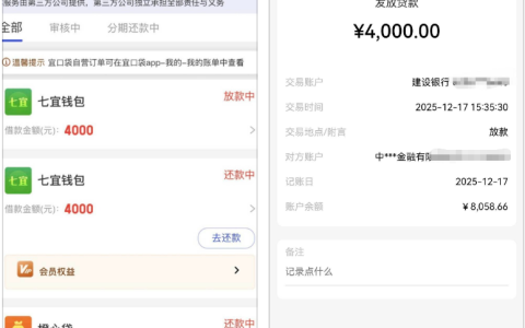 宜口袋三方借款入口开会员实测 七宜钱包 + 橙心袋连下 8000 中信消金资方靠谱下款