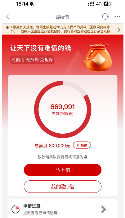 工商银行融 e 借显示的额度是真的吗 总额度及放款审批要求