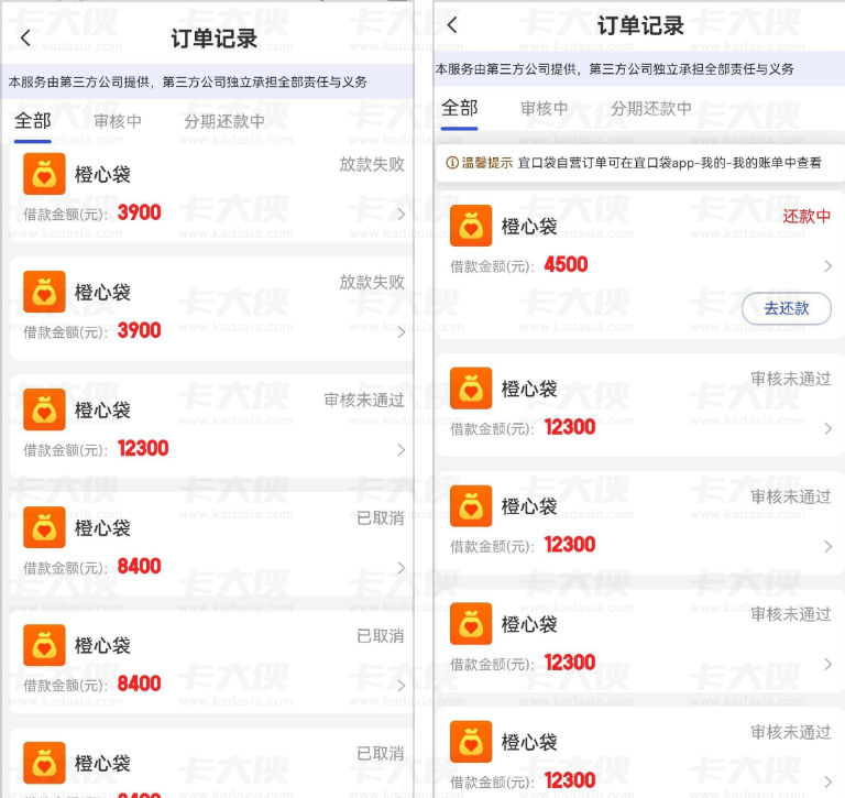 宜口袋橙心袋历时 20 天申请成功 4500 元下款 联系客服协调后快速到账案例