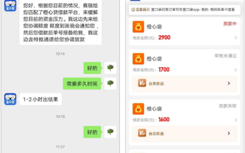 橙心贷客服协调放款 2900 元！宜口袋匹配借款平台，到账时间及客服链接攻略