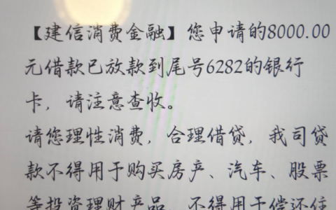 建信消费金融 8000 元秒下款 电话回访后获批 曾被拒后二次申请成功实测