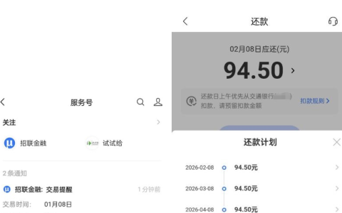 招联金融逾期修复后成功下款 1000 元 查询几百次仍通过 每月还款 94.5 元适配资金周转