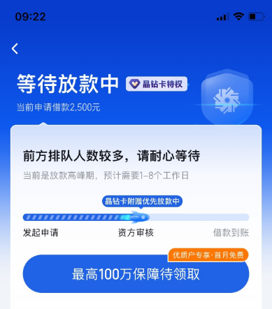 你我贷第一次出 2500 额度稳吗?晶钻卡优先放款要等 1-8 天? 你我贷第一次出 2500 额度稳吗?晶钻卡优先放款要等 1-8 天?