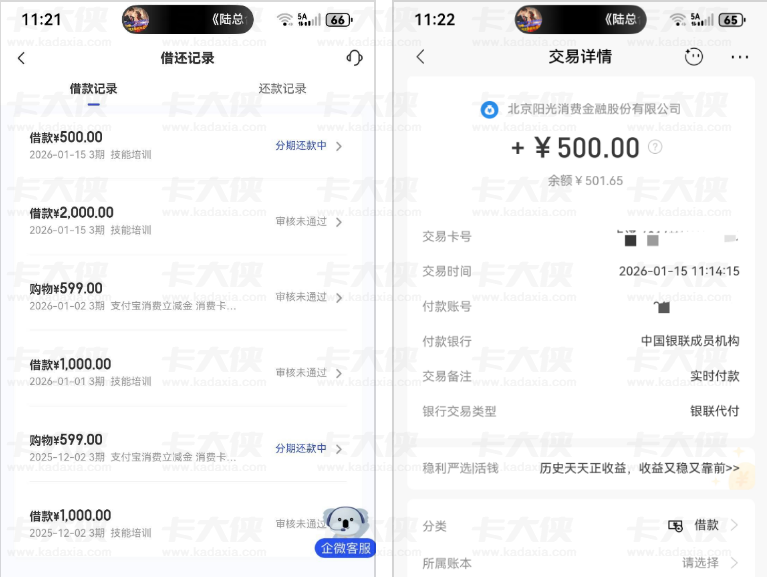 宜口袋额度提至 2000 元后申请经历 开通先用后付 500 元十分钟到账详情