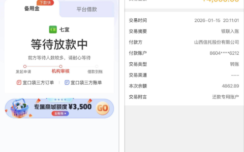 宜口贷匹配七宜借款 开通先用后付会员 4000 元快速到账详情分享