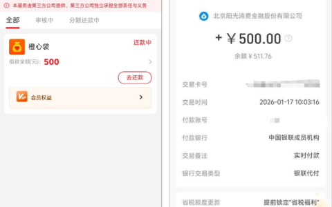 橙心袋注册半月现申请入口 桔多多关联申请 1000 额度变 500 开会员快速到账体验
