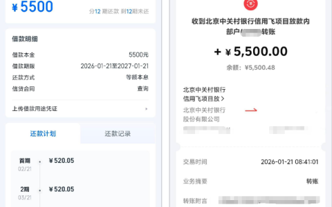 信用飞联合中关村银行放款，5 分钟到账 5500 元，这些使用情况需了解