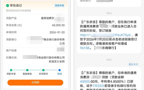 广东农信线上通用消费贷下款 4 万，低利率 + 灵活期限，申请细节需关注