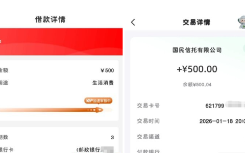 橙心贷 500 额度借款体验：国民信托放款 申请到账及费用细节分享