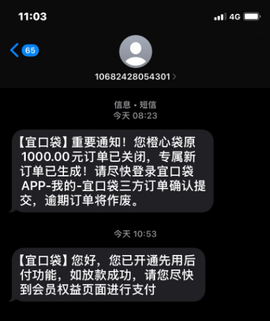 橙心袋会员创建失败还能下款吗？宜口袋 1000 不放 500 极速到账实测