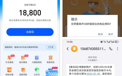 58 好借匹配易花花下款 5200 元！开 1098 元会员秒批，189 元贷后服务费能否取消？用户疑问获解答