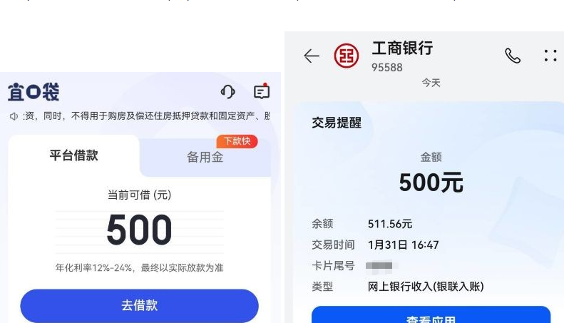 宜口袋申请 1000 被拒还能下款吗？500 元额度实测揭秘