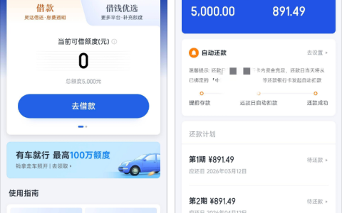 你我贷走极融小程序入口成功下款 5000 元，盛银消费金融放款，六期利息三百余元