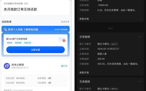 时光分期 500 元成功下款：500-1000 小额额度放款概率高，79 元会员遇特殊扣费情况，分 6 期还款本息 535.56 元