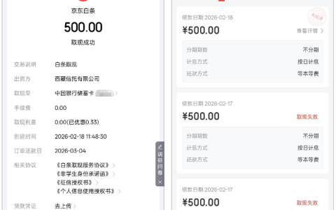 京东白条取现实操经历：有额度可多次尝试，这些细节要留意