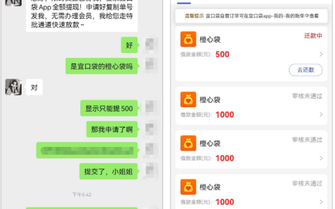 橙心袋专项资金逾期 4 天仍下款，宜口袋特批通道放款，秒扣首期账单！