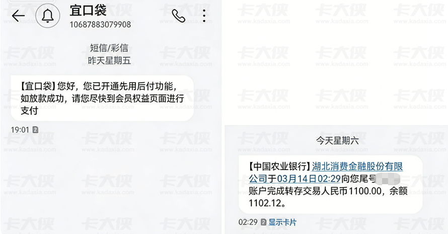 宜口袋晚间申请出额 1100 元成功到账，申请流程、放款时效与产品使用细节全解析