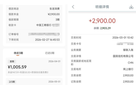 橙心袋 2900 元额度成功下款：开通会员突破秒拒，3 期还款细节全解析