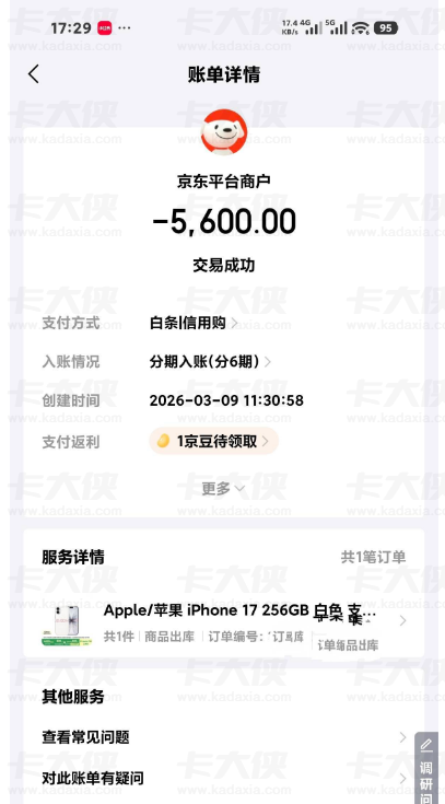 京东白条 6000 付费额度解锁成功：买车票恢复使用，5600 元下单手机分 6 期入账