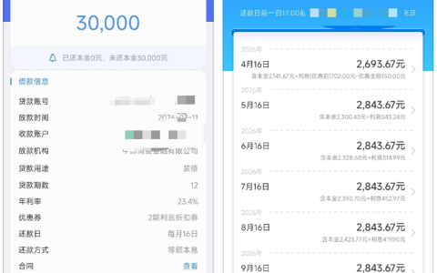 中邮消费金融小黑屋两年终解封，复借成功下款 3 万：附还款明细与利率详情