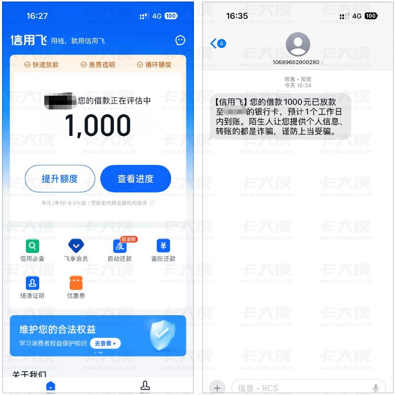 信用飞 1000 元借款申请秒过，征信花无逾期也能批，申请细节与会员相关问题全梳理
