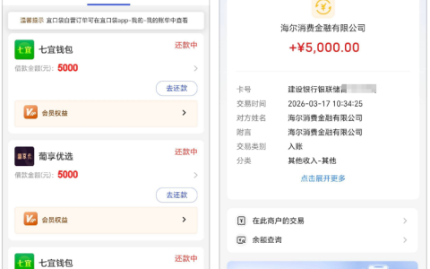 七宜和萄享累计下款 2.5W，客服再通知有 2W 可用额度，海尔资方放款细节与机制全梳理