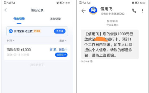 信用飞首次申请成功下款 1000 元，此前始终无额度，315 过后审核门槛明显放宽