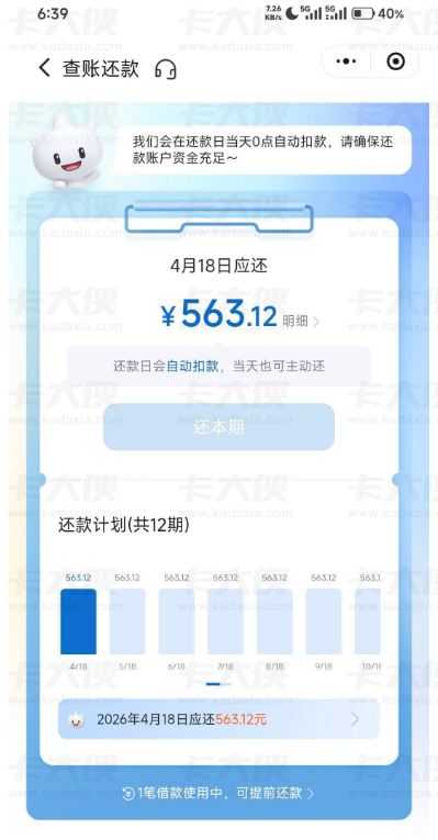建信消费金融还款后长期无法借款，隔两月重新下款 6000 元，额度恢复实测分享