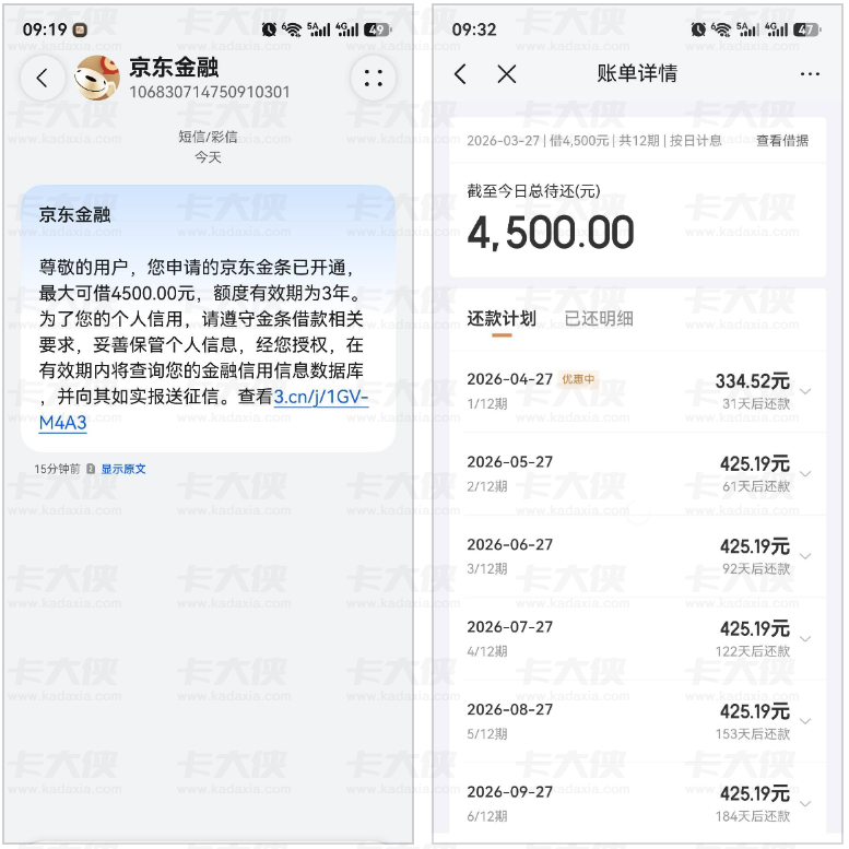 京东金条白条支付后成功开通，获批 4500 元额度，征信多查询也下款的技巧解析